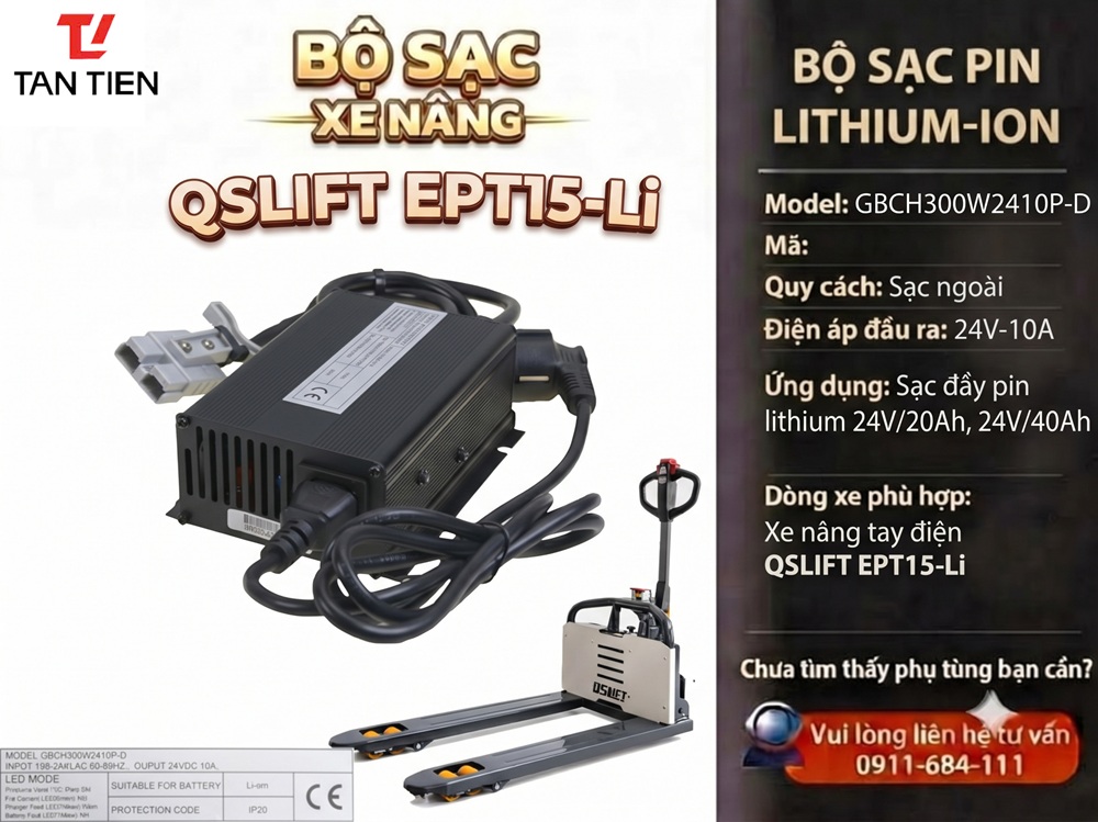 Bộ Sạc Xe Nâng GBCH300W2410P-D